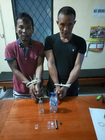 Tangkap 2 Pengedar Shabu, Polsek Tapung, Kampar